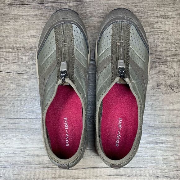 Easy Spirit Shoes Womens~”SEVONN2” Zip Brown Suede Nylon SlipOn~Size 7M - Picture 5 of 8